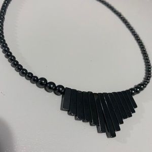 Hematite necklace.